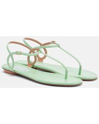 Aquazzura - Almost Bare Leather Thong Sandals - Lyst