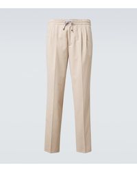 Brunello Cucinelli - Cotton Corduroy Tapered Pants - Lyst