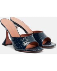 AMINA MUADDI - Lupita Croc-Effect Leather Mules - Lyst