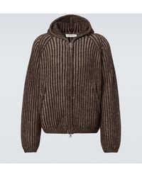 Our Legacy - Level Ribbed-Knit Wool Zip-Up Hoodie - Lyst