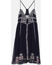 Isabel Marant - Bretty Embroidered Cotton And Silk Minidress - Lyst