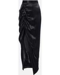 Vivienne Westwood - Gathered Satin Midi Skirt - Lyst