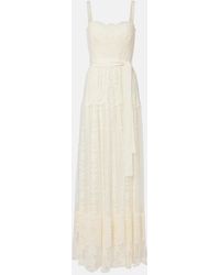 Elie Saab - Embroidered Tulle Bustier Gown - Lyst