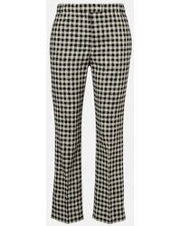 Max Mara - Max Mara Daisy Gingham Cropped Straight Pants - Lyst