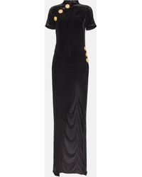 Balmain - Embellished Velvet Gown - Lyst