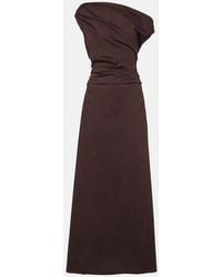 STAUD - Phare One-Shoulder Cotton Maxi Dress - Lyst