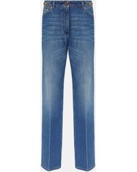 Versace - High-rise Straight Jeans - Lyst