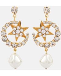 Jennifer Behr - Kepler Embellished-Plated Drop Earrings - Lyst