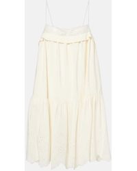 Chloé - Minikleid Aus Seide Mit Spitze - Lyst