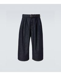 Dries Van Noten - Belted Denim Bermuda Shorts - Lyst