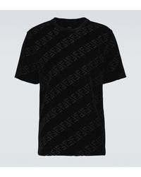 Fendi T-Shirt FF aus Baumwolle - Schwarz