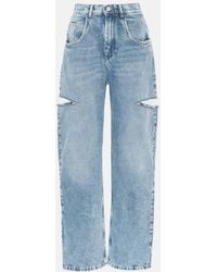 Maison Margiela - Cutout High-Rise Wide-Leg Jeans - Lyst
