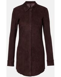 Stouls - Geraldine Suede Shirt Dress - Lyst