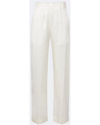 Victoria Beckham - Satin Wide-Leg Pants - Lyst