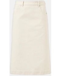 Bottega Veneta - Denim Midi Skirt - Lyst