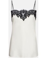 Stella McCartney - Sleeveless Lace Satin Top - Lyst