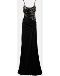 McQueen - Draped Embellished Gown - Lyst