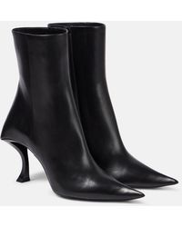Balenciaga - Hourglass Leather Ankle Boots - Lyst