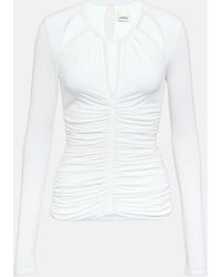 Isabel Marant - Levona Cutout Ruched Jersey Top - Lyst