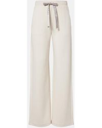 Max Mara - Cotton-Blend Jersey Wide-Leg Sweatpants - Lyst