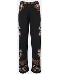 Alanui - Island Roots Wool And Silk-Blend Wide Leg Pants - Lyst
