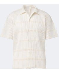 Homme Plissé Issey Miyake - Lace Grid Pleats Pleated Shirt - Lyst