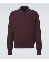 Brioni - Cotton, Silk And Cashmere Polo Sweater - Lyst