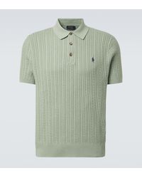 Polo Ralph Lauren - Cable-Knit Cotton Polo Shirt - Lyst