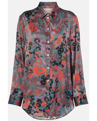 Asceno - Printed Silk Charmeuse Shirt - Lyst