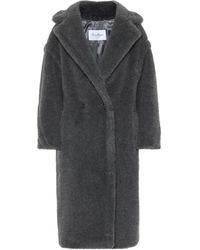 Max Mara Teddy Bear Icon Alpaca And Wool-blend Coat - Grey