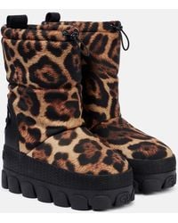 Goldbergh - Snowy Leopard-Print Snow Boots - Lyst