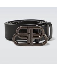 Balenciaga - Bb Leather Belt - Lyst