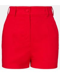Dolce & Gabbana - High-Rise Cotton-Blend Shorts - Lyst