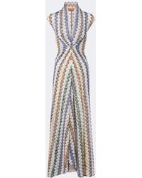 Missoni - Lame Gathered Maxi Dress - Lyst