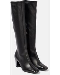 Max Mara - Stretchy Leather Knee-High Boots - Lyst