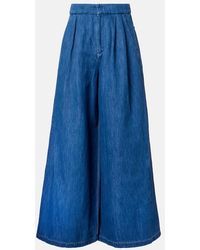 Max Mara - Nastro Cropped Wide-Leg Jeans - Lyst