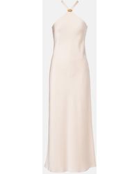 Max Mara - Ghiotto Embellished Satin Slip Dress - Lyst