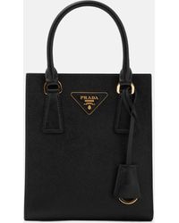 Prada - Saffiano Logo Handbag - Lyst