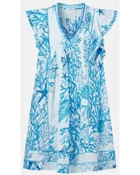 Poupette - Camelia Printed Cotton Minidress - Lyst