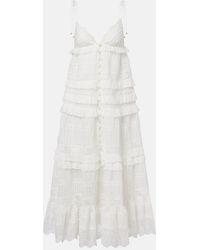 Zimmermann - Solstice Cotton Midi Dress - Lyst
