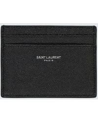 Saint Laurent - Ysl Monogram Credit Card Case - Lyst