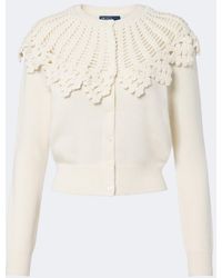 Polo Ralph Lauren - Crochet-Trimmed Wool And Alpaca Cardigan - Lyst
