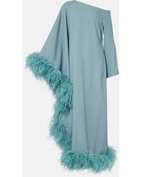 ‎Taller Marmo - Ubud Extravaganza Feather-Trimmed Gown - Lyst