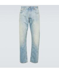 Valentino - Jeans rectos cropped de tiro medio - Lyst