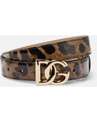 Dolce & Gabbana - Dg Leopard-print Leather Belt - Lyst