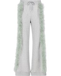 Dries Van Noten Metallic Jersey Jacquard Sweatpants in Green Womens Activewear gym and workout clothes Dries Van Noten Activewear gym and workout clothes 