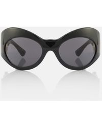 Versace - Ovale Sonnenbrille Medusa - Lyst