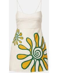 Cala De La Cruz - Lucca Printed Linen Minidress - Lyst