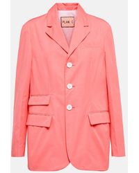 Plan C - Single-Breasted Cotton Blazer - Lyst