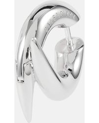 Balenciaga - Force Horn Xs Sterling Silver Hoop Earrings - Lyst